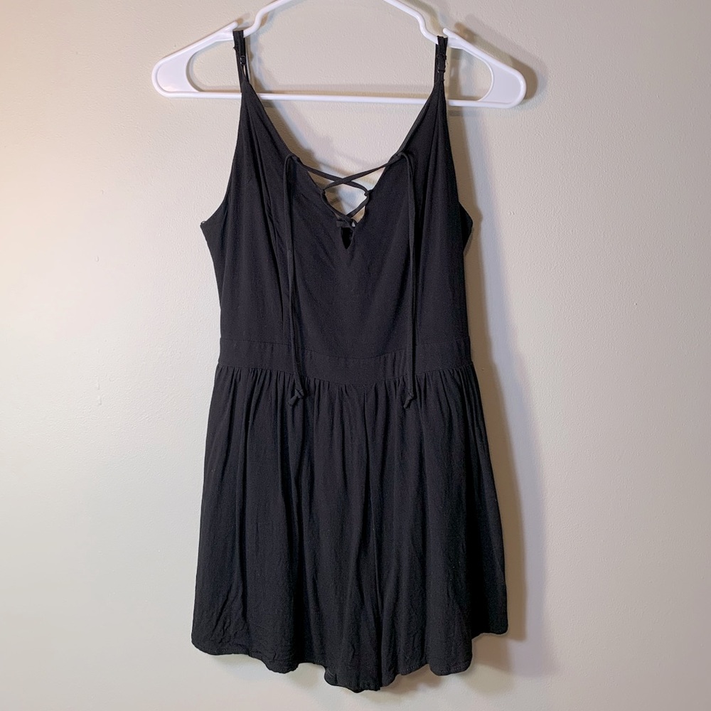 Juniors Black Shorts Summer Romper - Medium